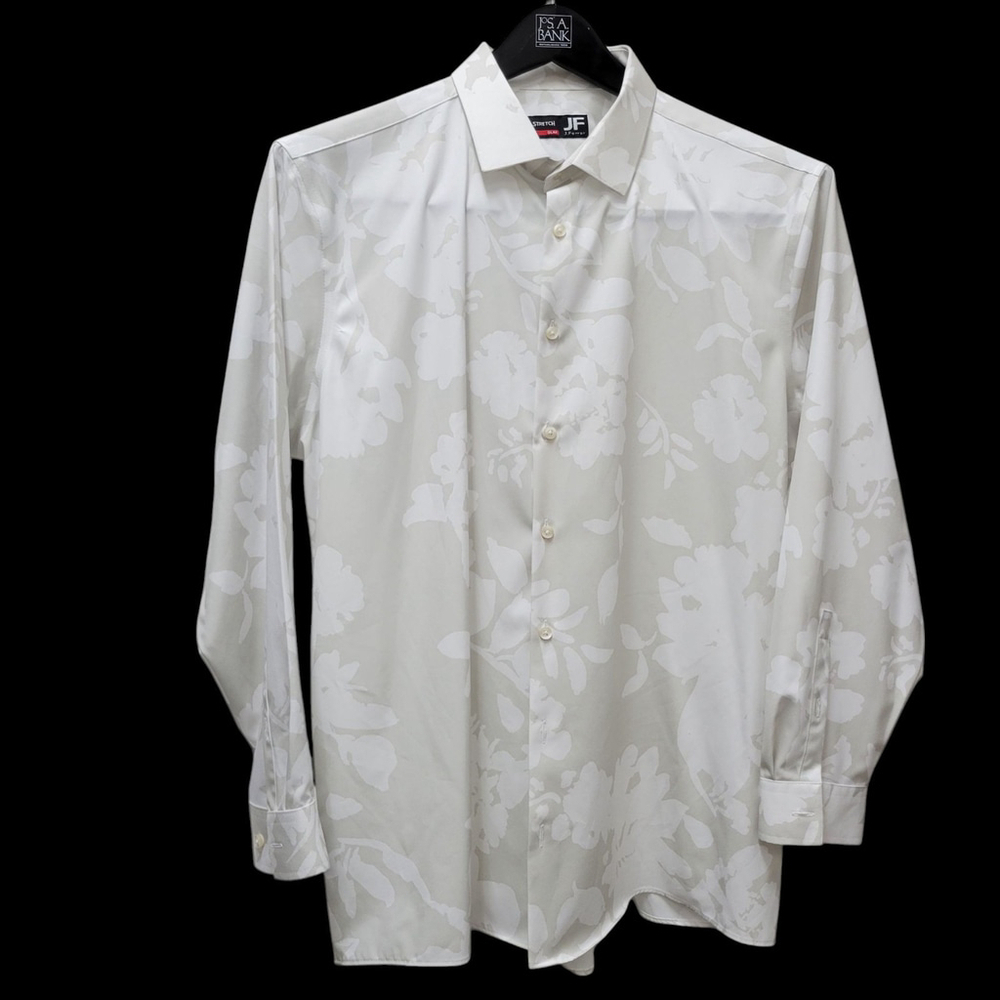 FERRAR Stretch Slim Dress Shirt Men Size XL 17-17 1/2 Neck 32-33 Sleeves Pre-own
